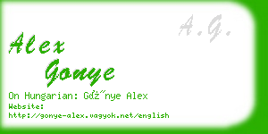 alex gonye business card